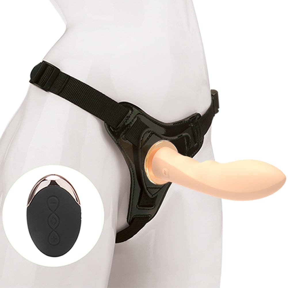 Vibrating Strap-On Dildo with Wireless Remote Control – USB Rechargeable | 4 Colors