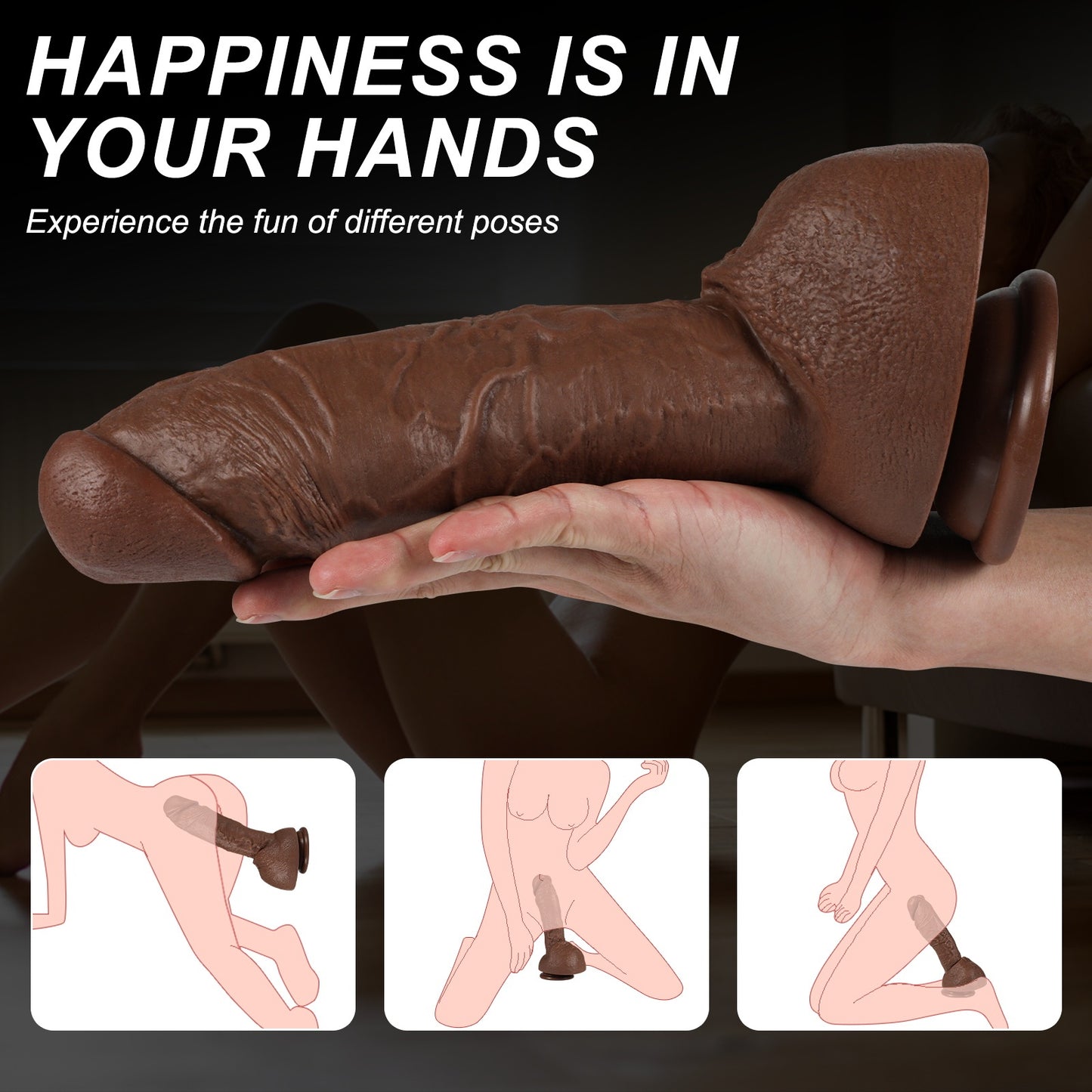 Realistic Silicone Dildo with Strong Suction
