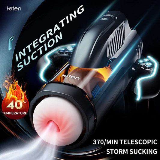 Male Masturbator with Suction, Vibration & Heating – 10 Suction + 10 Vibration Modes, USB-C