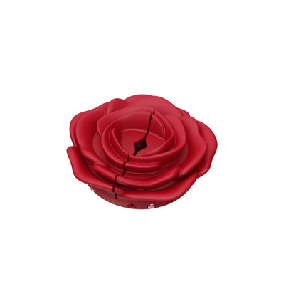 Rose Nipple Clamp Vibrator – Remote Control, 10 Modes, Red