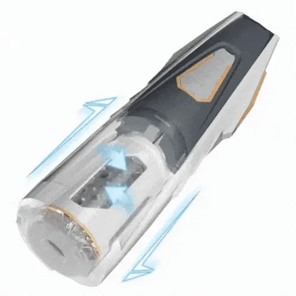 White Thrusting Rotating Auto Multi-Function Male Masturbator – USB