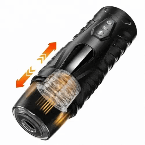 Black Thrusting Auto Rotating Pocket Pussy Male Masturbator