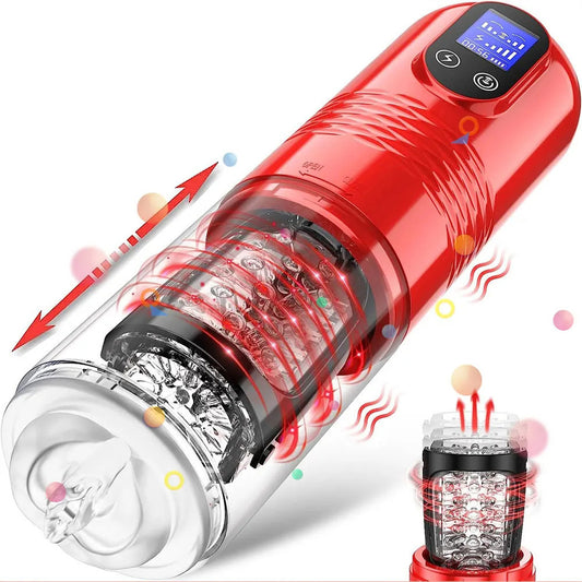 LG383 Red Diamond Airplane Bottle Masturbator – 317mm, vibration and telescopic
