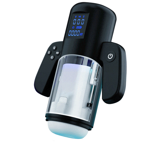 Premium Automatic Male Masturbator – 9 Vibration, 4 Suction &amp; 4 Telescopic Modes, Heating, Voice