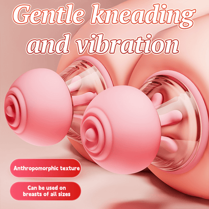 First Kiss 2 in 1 Kneading Nipple Clamps Breast Massager