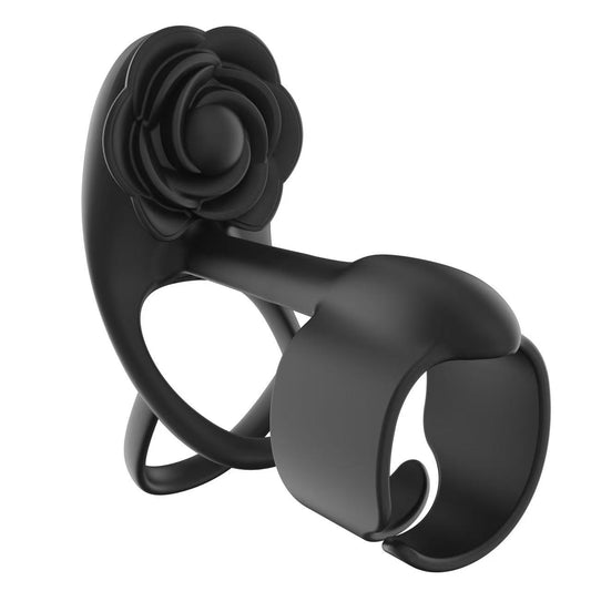 3-in-1 Rose Vibrating Cock Ring – Dual Motors, 10×10 Modes &amp; Remote Control