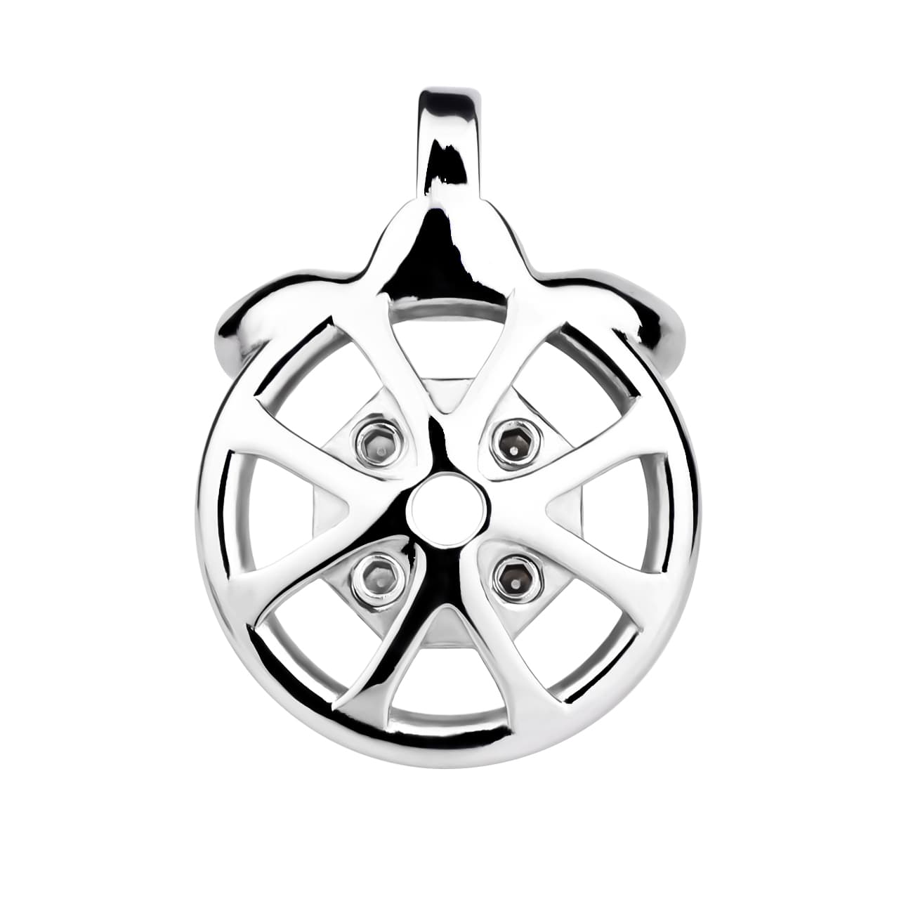 FRRK-247 Flat Cock Chastity Cage with Removable Determination Spikes