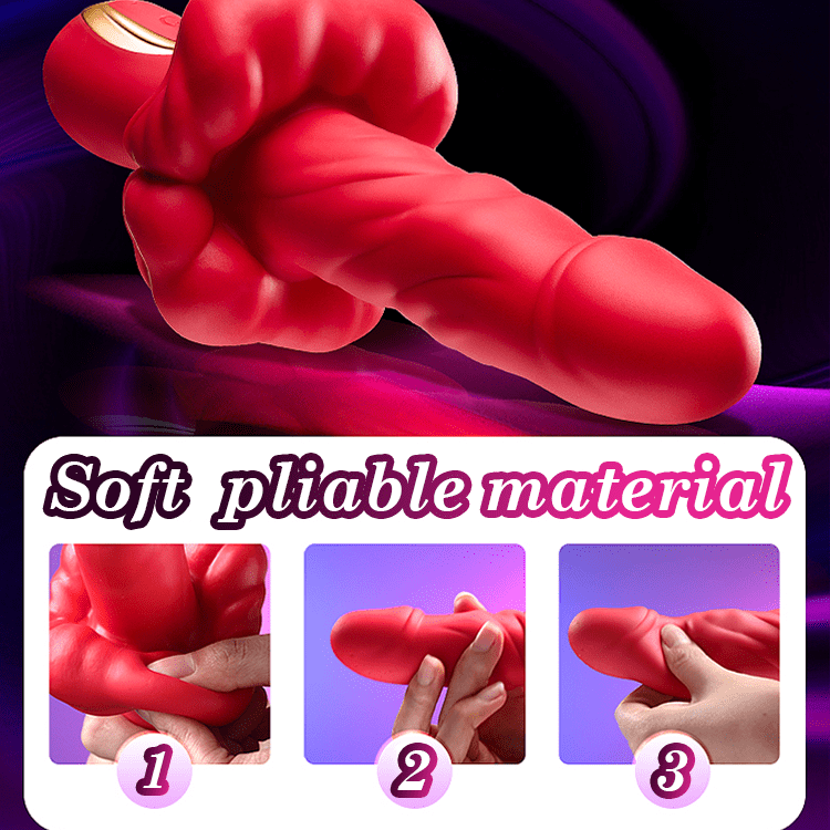 360° Rotating Bead Telescopic Masturbation Vibrator