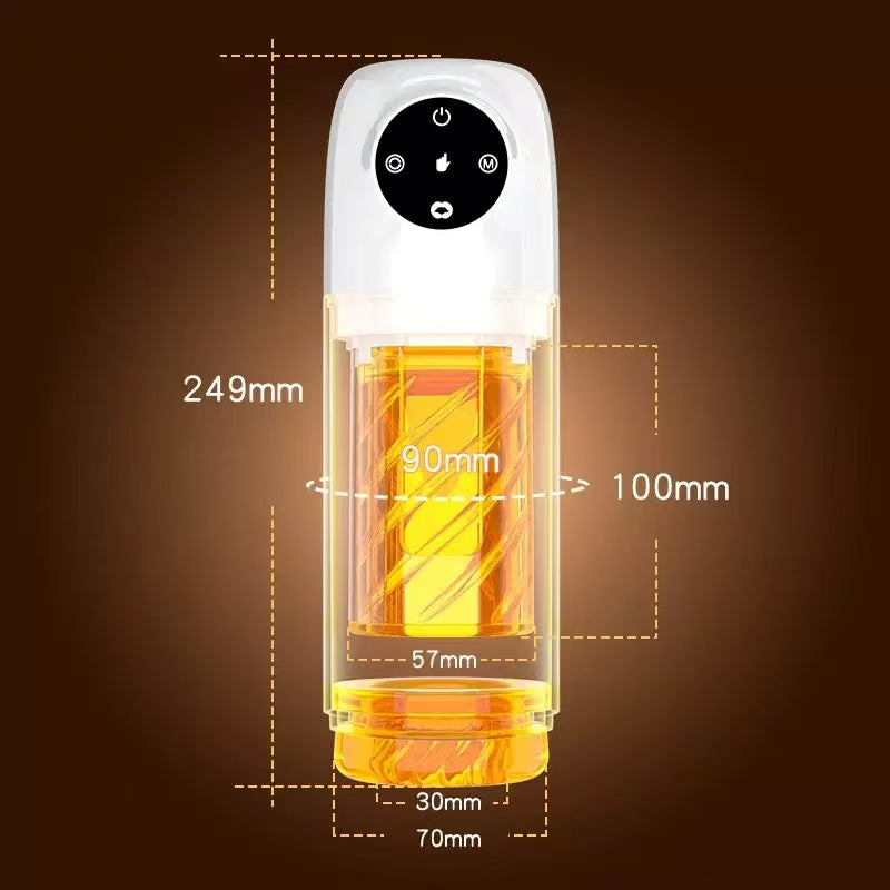 telescopic suction and vibration male masturbator product image