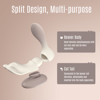 Beaver Wearable Detachable Remote Control Vibrator