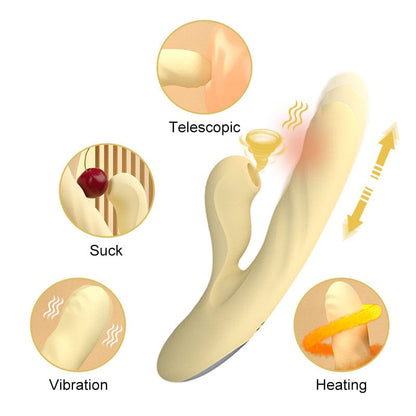 7-Speed Suction 10-Speed Telescopic Automatic Heating Female Masturbator