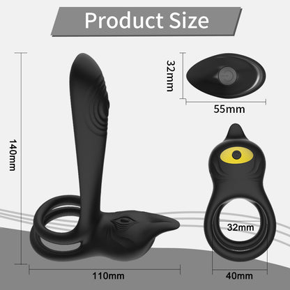 Wireless Remote Control Vibration Horseshoe Ring Male And Female Co-shock Device