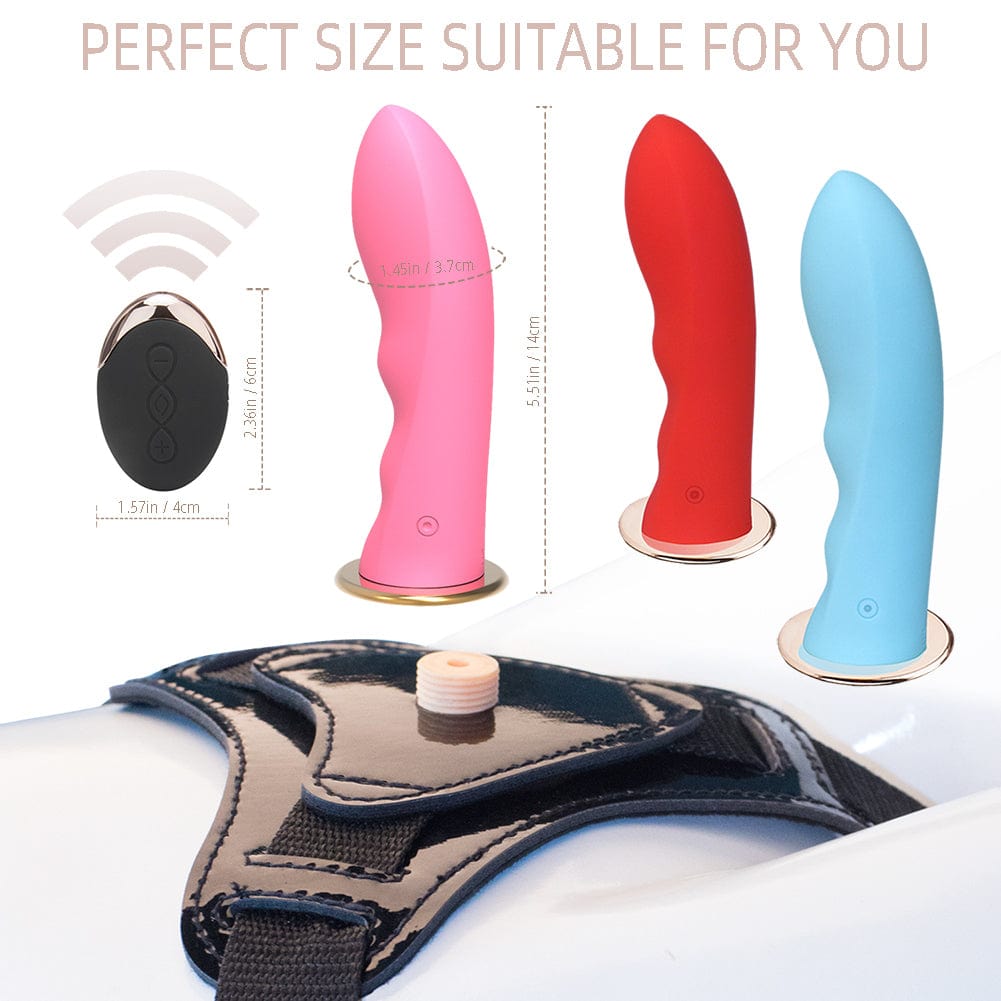 Vibrating Strap-On Dildo with Wireless Remote Control – USB Rechargeable | 4 Colors