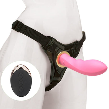 Vibrating Strap-On Dildo with Wireless Remote Control – USB Rechargeable | 4 Colors