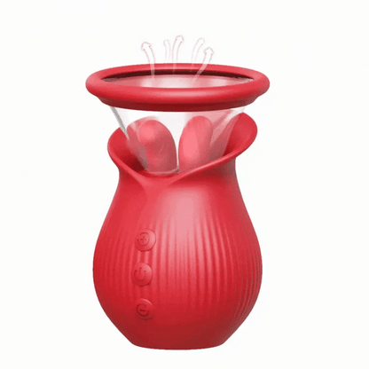 Rose Sucking Licking Clitoral Vibrator – Red / Black / Purple, Nipple & Pussy Pump 