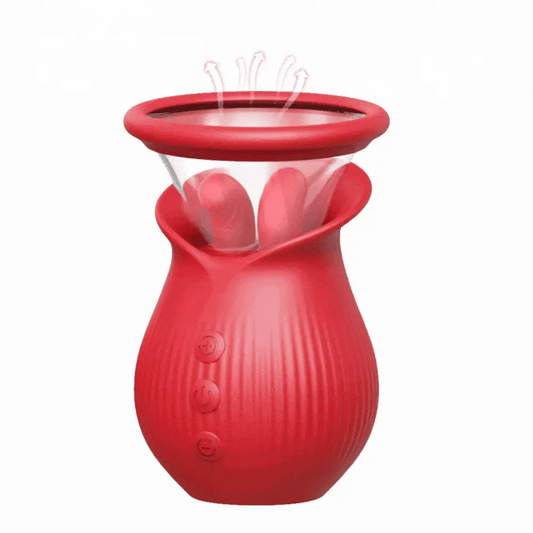 Rose Sucking Licking Clitoral Vibrator – Red / Black / Purple, Nipple & Pussy Pump 