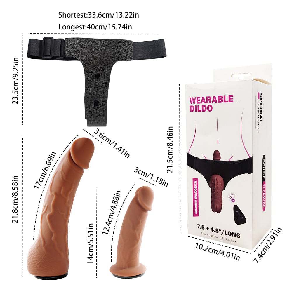 Wearable Double-headed Thrusting Dildo Vibrator For LGBT