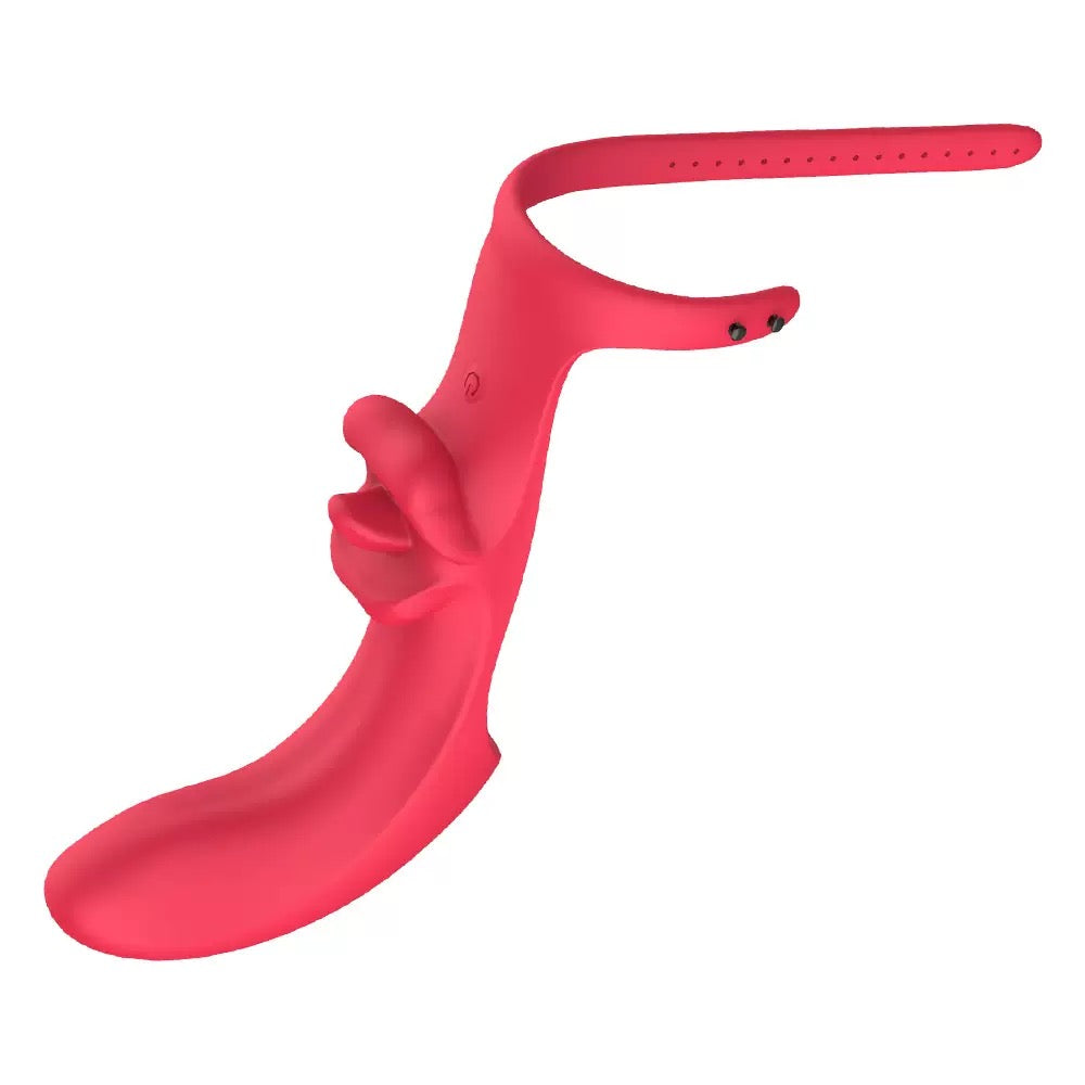 finger sleeve and rose head of the 2 in 1 vibrator