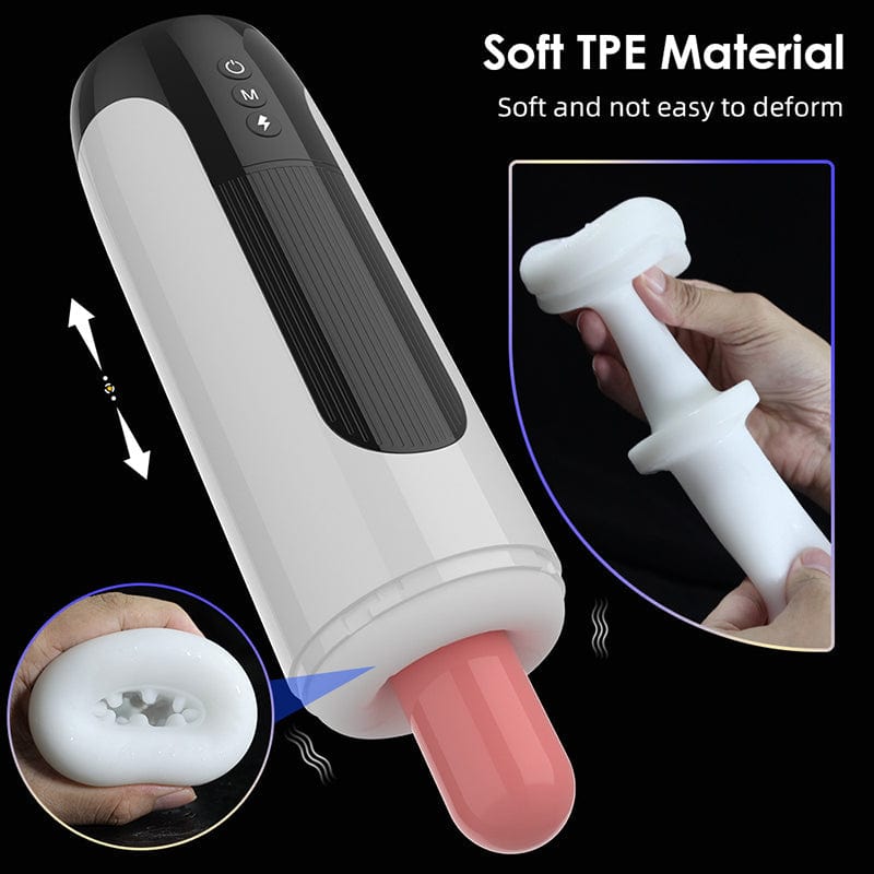 Fully Automatic 7-Mode Telescopic Vibrating Male Masturbator with Heating & Sound