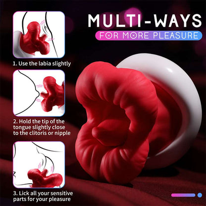 Big Mouth Upgraded Tongue Licking Vibrator for Women with 8 Vibrating Tongue Licking Modes