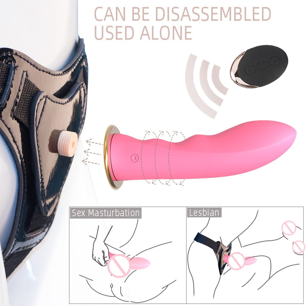 Vibrating Strap-On Dildo with Wireless Remote Control – USB Rechargeable | 4 Colors