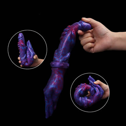 Double-headed penis androgynous palm animal dildo double-headed dragon sex toy anal plug