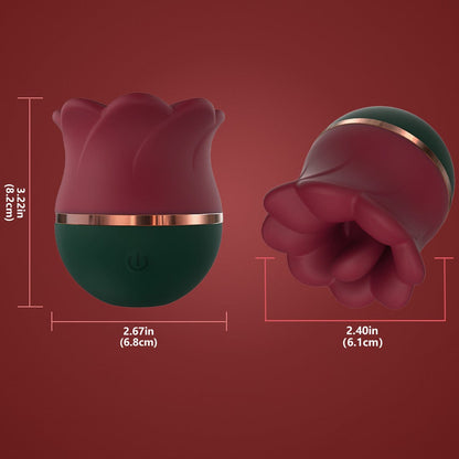 2-in-1 Rose Suction & Licking Vibrator – Quiet, Discreet Pleasure
