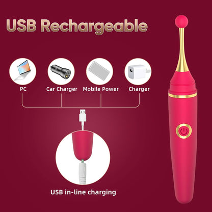 Pen Nipple Clit Stimulator G Spot Vibrator Sexual Pleasure Tools