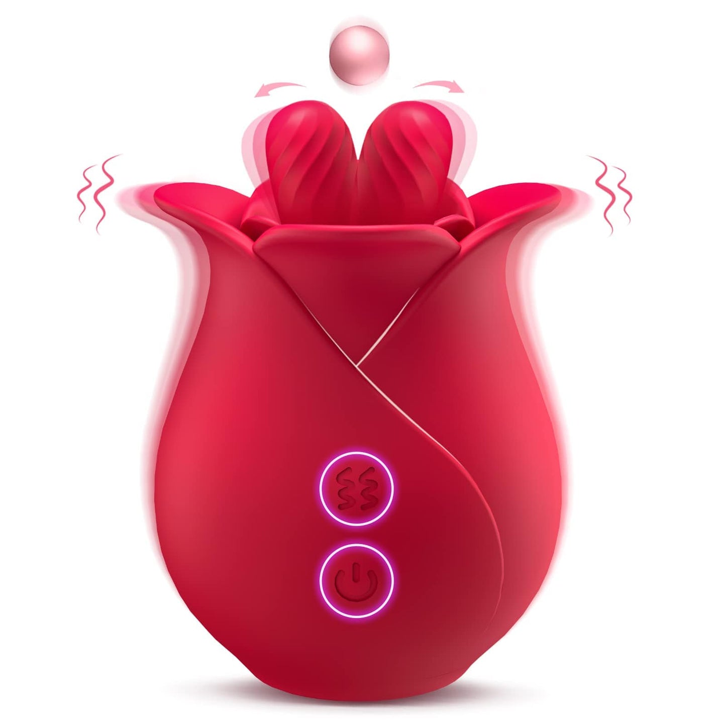 Rose Double Tongue Licking Vibrator – Clitoral Stimulator, 100% Private Discreet Delivery