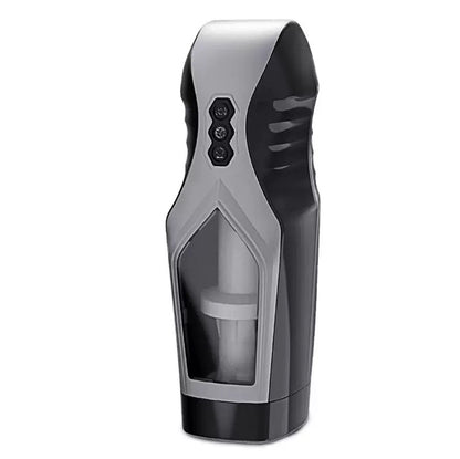 7-thrusting oral male masturbator black visible window one-touch climax button IPX5 earphone
