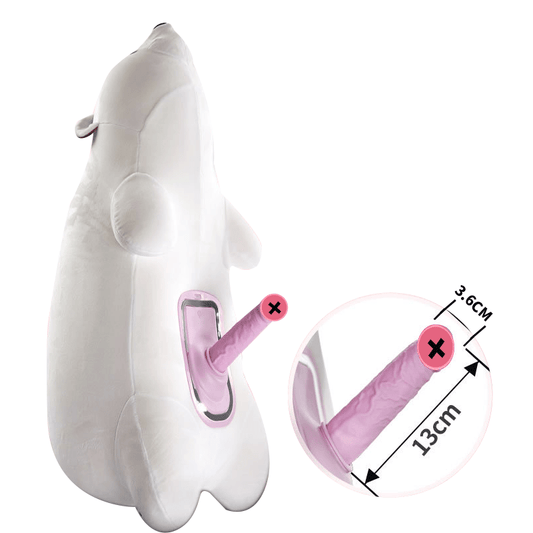 Discreet Infinity Pillow Polar Bear Remote Control Sex Machine