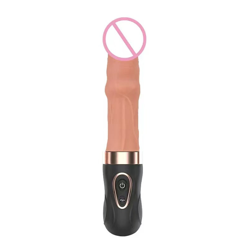 Vibratore realistico con movimento a spinta per punto G – Asta telescopica da 26,4 cm