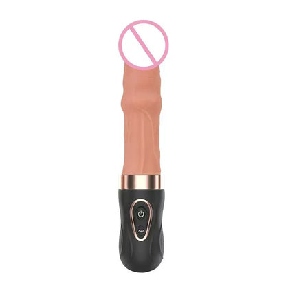 Vibratore realistico con movimento a spinta per punto G – Asta telescopica da 26,4 cm