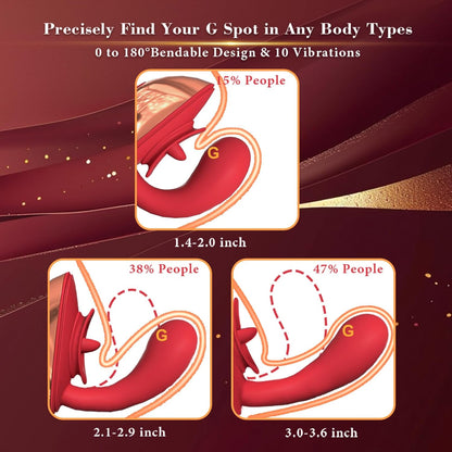 Flirting Vibrating Egg Dual Function Stimulation Vibration Licking Clitoral Big mouth