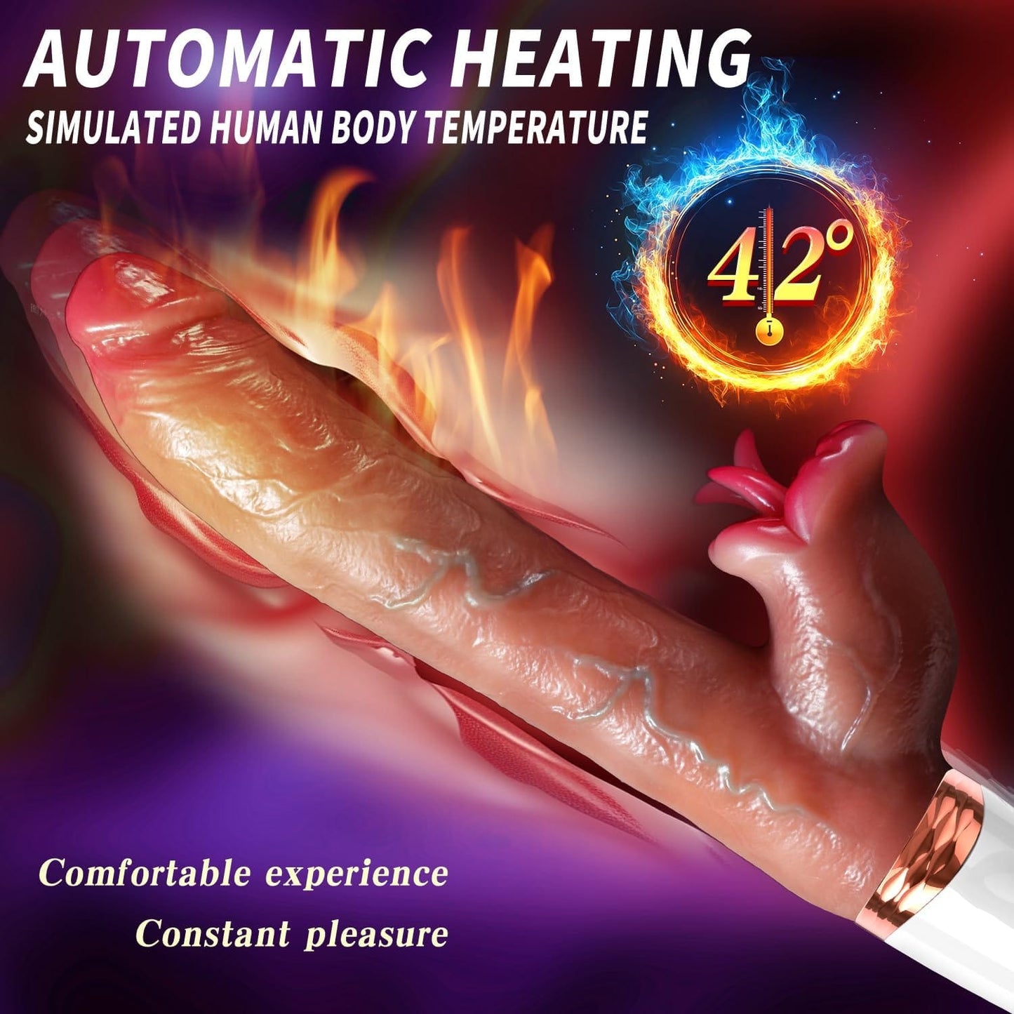 11.6-inch Realistic Dildos G-Spot Vibrator Thrusting Vibrator Dildo