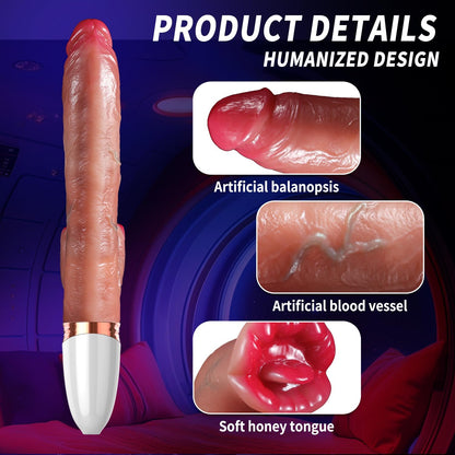 11.6-inch Realistic Dildos G-Spot Vibrator Thrusting Vibrator Dildo