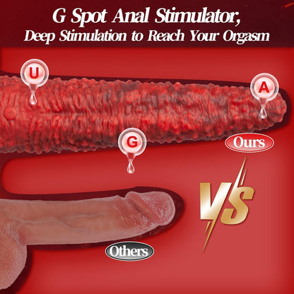 9.5-inch Realistic Monster Tongue Thrusting Dildo Vibrator With Remote Control