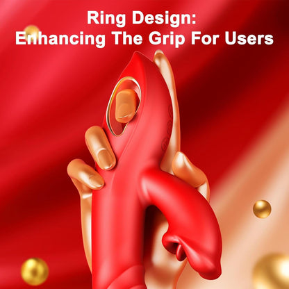 G Spot Vibrators Tongue Clitoral Stimulator Thrusting Dildo