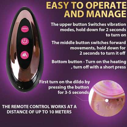 9 Inch Huge Monster Fantasy Dildo Thrusting Vibrator