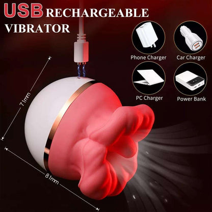 Big-Mouth Tongue Sucking Female Masturbator Massager Rechargeable Vibrator
