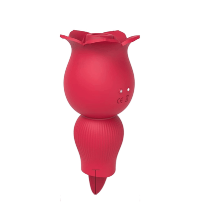 Rose Sucking and Tongue Vibrator 2 in 1 Rose Toy