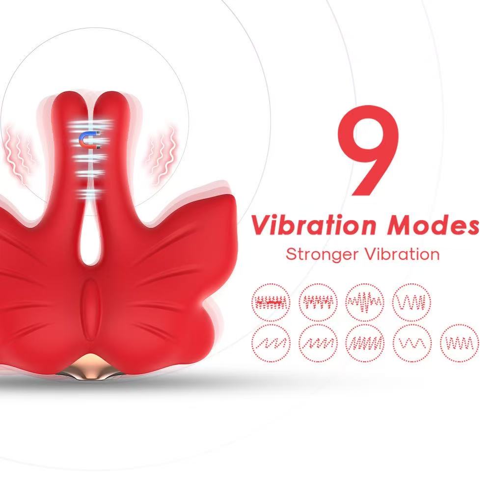 Butterfly Neck-Hanging Nipple Clamp Vibrator – 9 Vibration Modes, Magnetic Clamps, Hands-Free