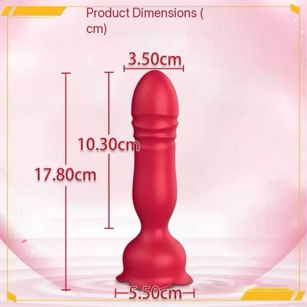 Vibratore anale telescopico con base a ventosa – App e telecomando