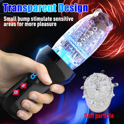 Gawk Gawk 6000 4.0 Version Torch 9 *9 Thrusting Rotating Penis Stroker Male Rose Toy