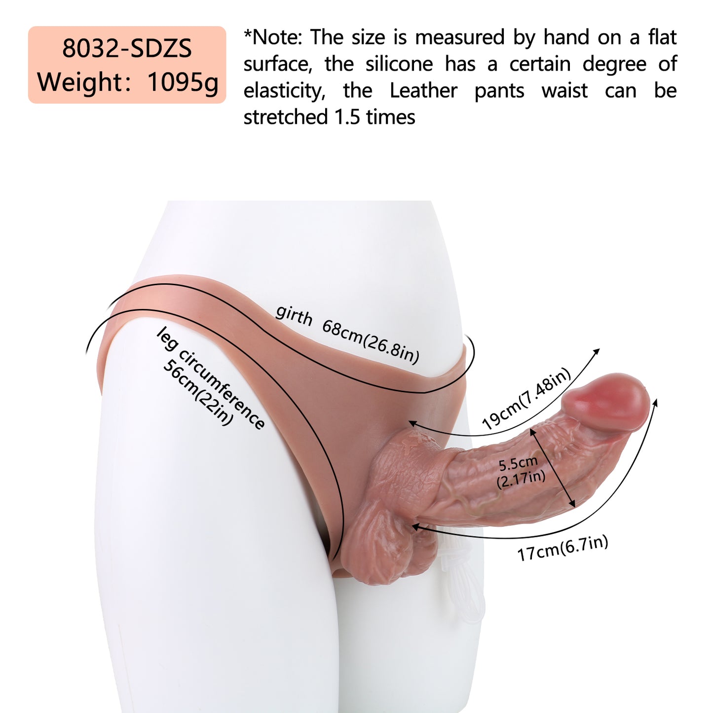 Solid Penis Pants with Water Spray – Simulated Ejaculation, Wearable AV Silicone Toy