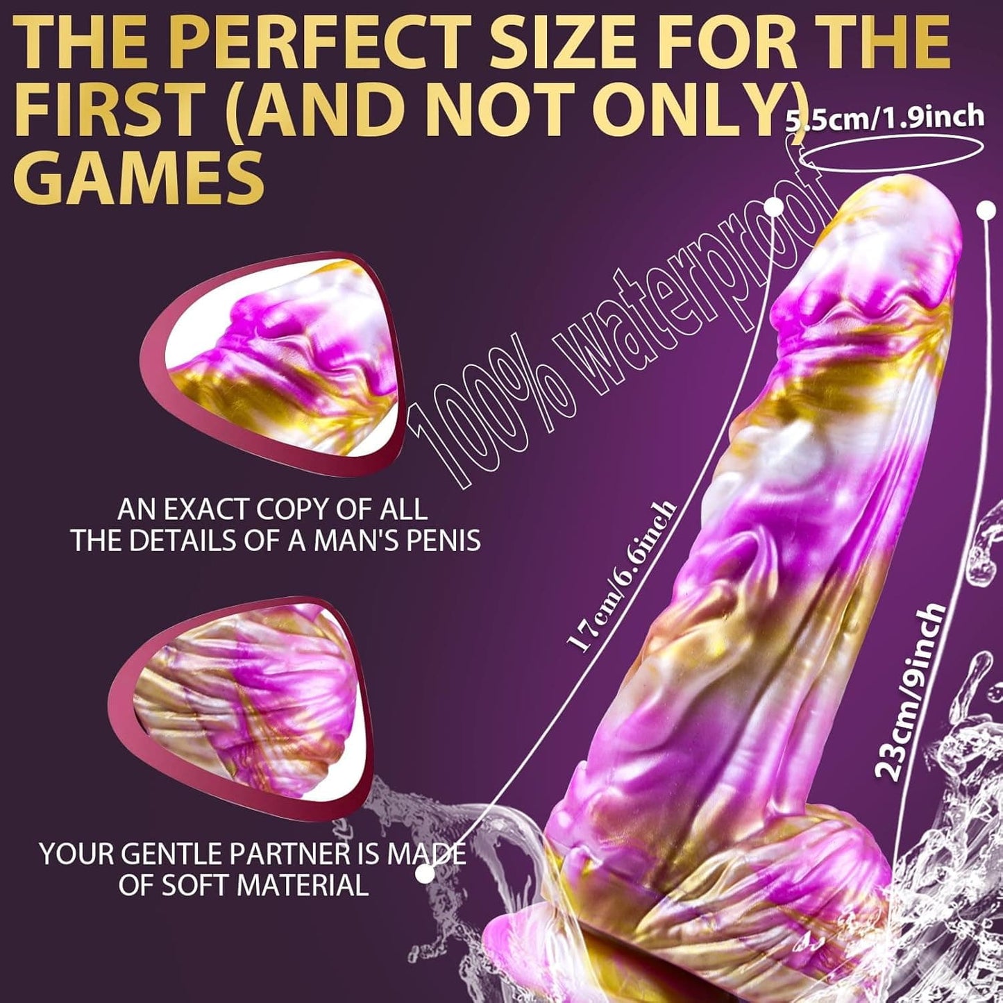 9 Inch Huge Monster Fantasy Dildo Thrusting Vibrator