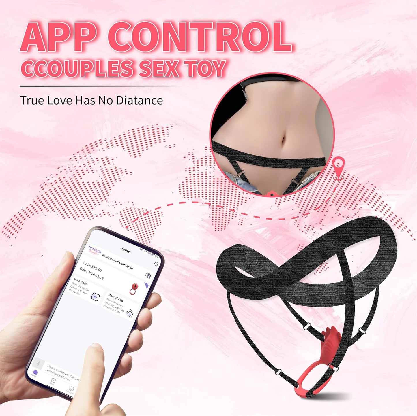 Wearable Panty Vibrator Vibrating Penis Ring Clitoral Stimulator 9 Vibration Modes