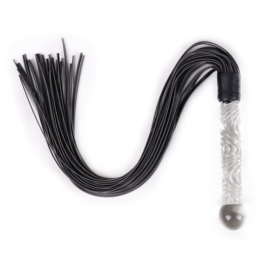Silicone Sexy Crystal Glass Whip Toy