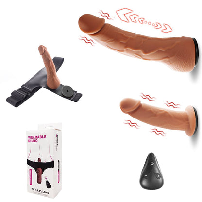 Wearable Double-headed Thrusting Dildo Vibrator For LGBT