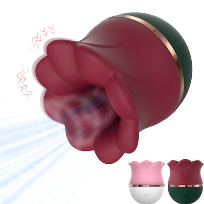 2-in-1 Rose Suction & Licking Vibrator – Quiet, Discreet Pleasure